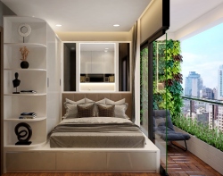 Thiết kế nội thất phòng ngủ phong cách đồng quê 071
