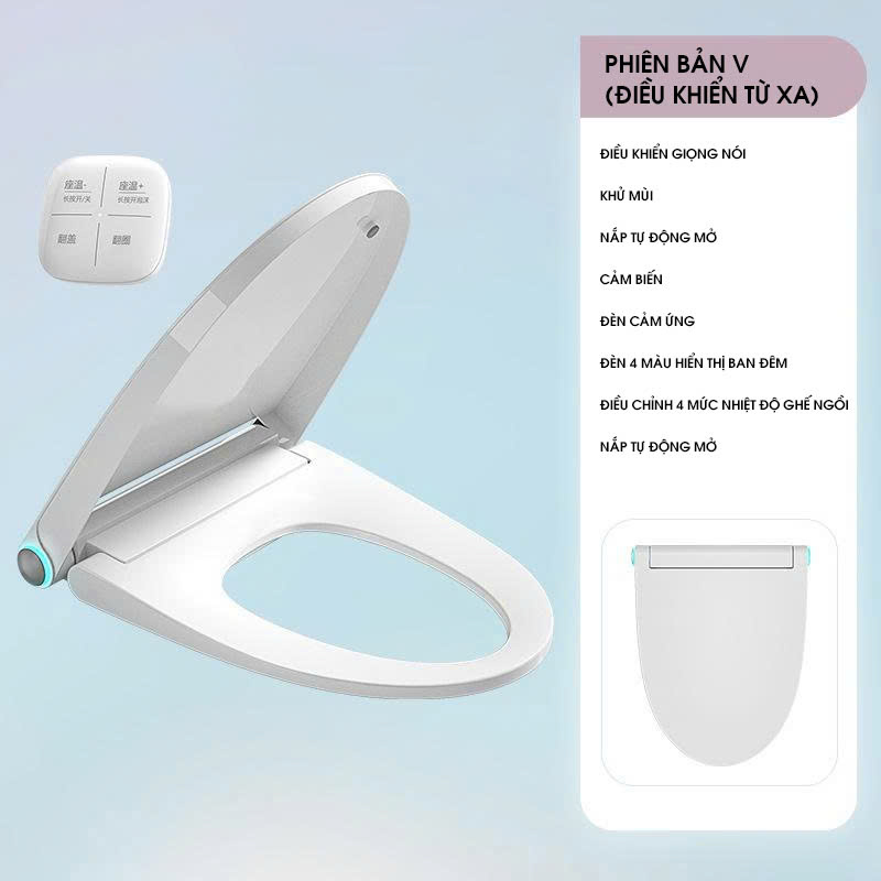 Nắp Bồn Cầu Thông Minh Điều Khiển Từ Xa Tự Động Mở Nắp NBCTM004