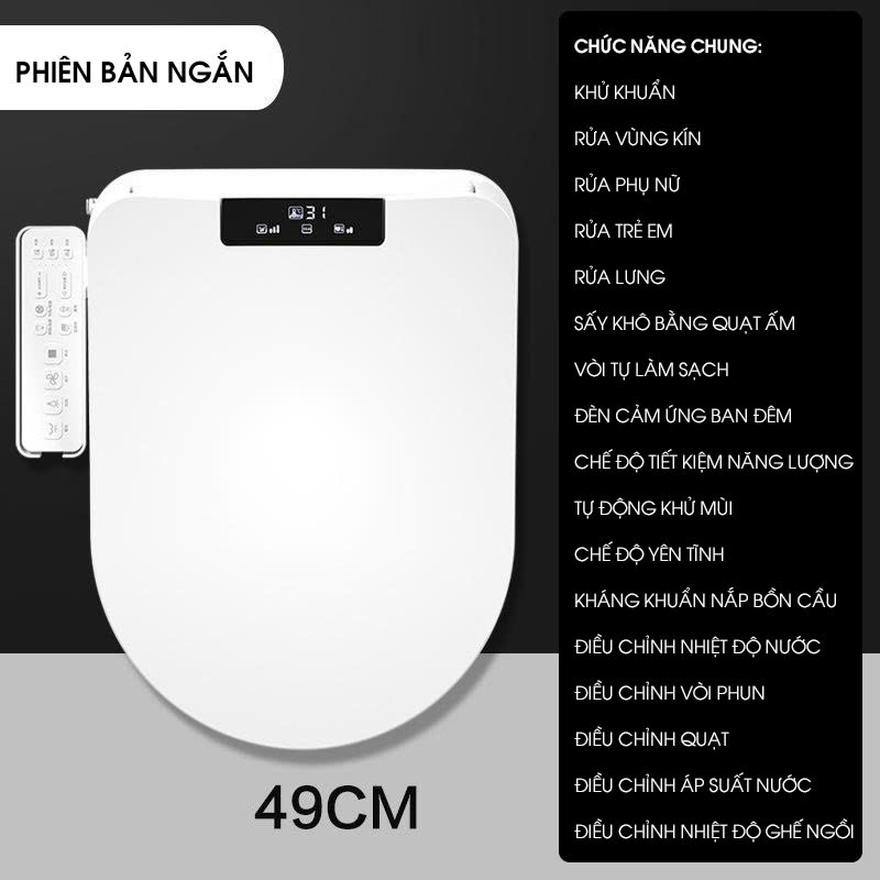 Nắp Bồn Cầu Thông Minh Đầy Đủ Chức Năng Cao Cấp NBCTM006