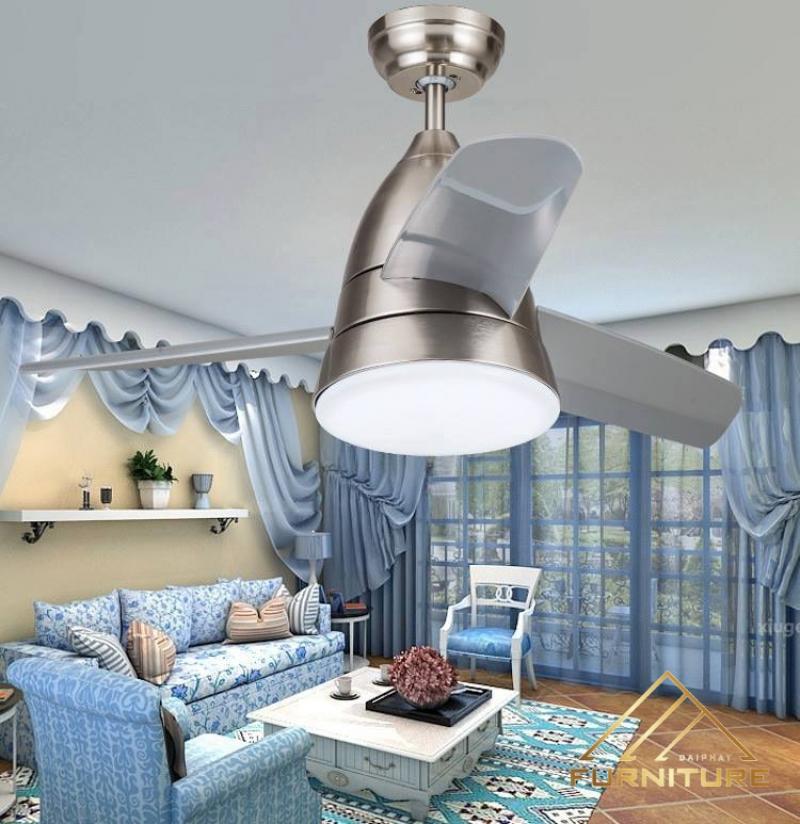 Bán quạt trần liền đèn chùm hiện đại trang trí phòng khách giá rẻ tphcm