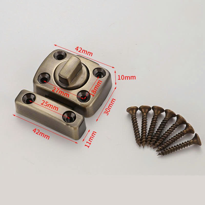 Chốt Khóa Cửa Hợp Kim Kẽm Cao Cấp, Chốt Xoay An Toàn Cho Cửa Gỗ, Cửa Phòng Ngủ CC002