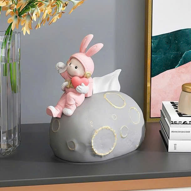 Hộp đựng khăn giấy decor hình bé thỏ dễ thương 033