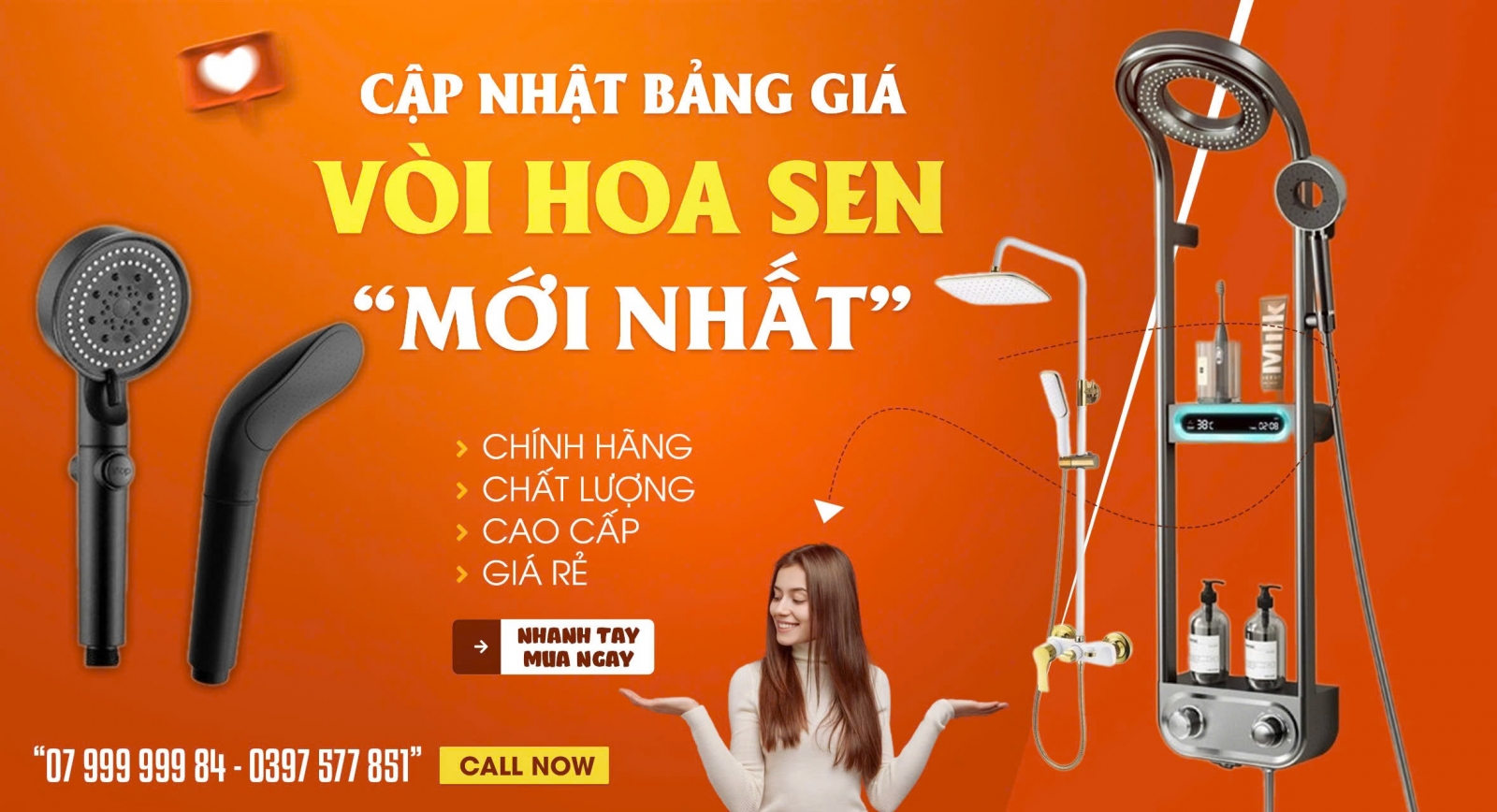 Vòi sen tắm hiển thị nhiệt độ hiện đại – Giải pháp thông minh cho phòng tắm tiện nghi