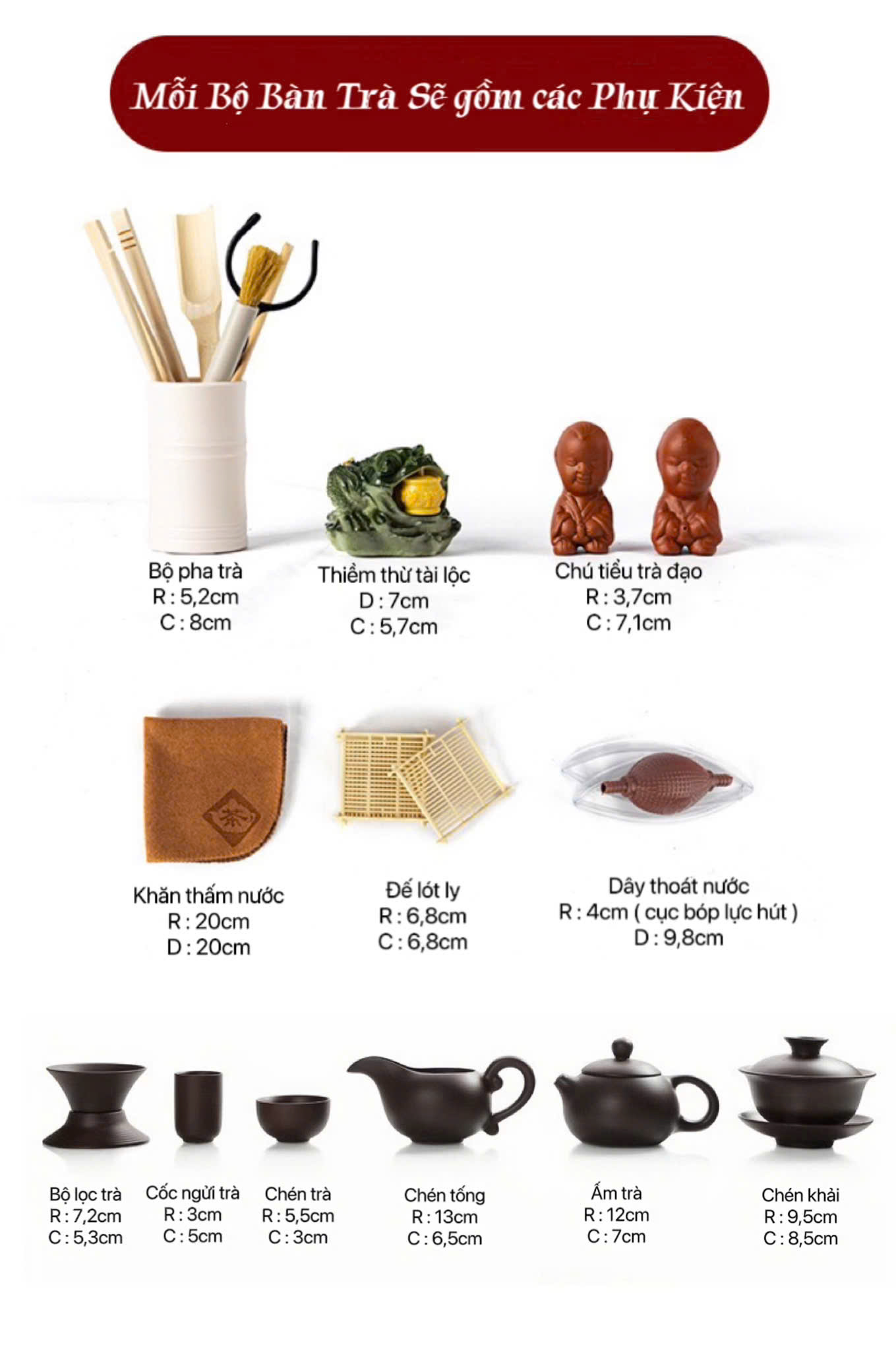 Bộ bàn trà gỗ điện đa năng gỗ quý Yixing 0026