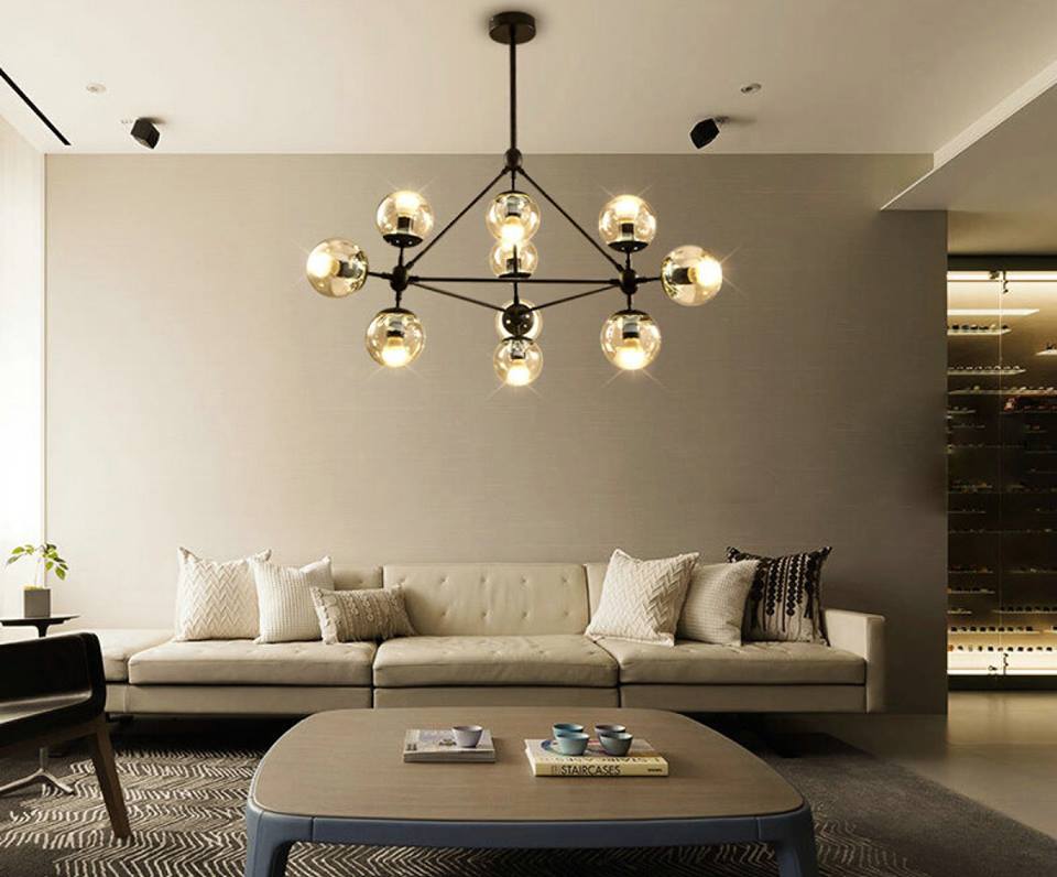 Đèn thả trần phòng khách hiện đại cho không gian thêm đẹp