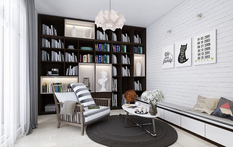 Thiết kế và bố trí không gian phòng đọc sách tại nhà hiện đại