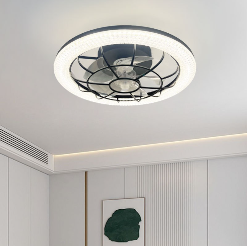 QTD168 - Quạt Ốp Trần Đèn Vòng LED trang trí tinh tế tạo hiệu ứng ánh sáng sang trọng
