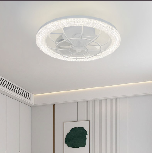 QTD168 - Quạt Ốp Trần Đèn Vòng LED trang trí tinh tế tạo hiệu ứng ánh sáng sang trọng