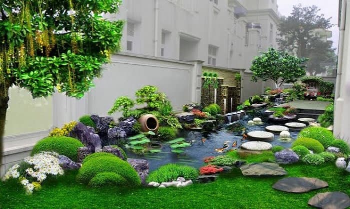 Bật mí cách thiết kế tiểu cảnh sân vườn biệt thự đẹp