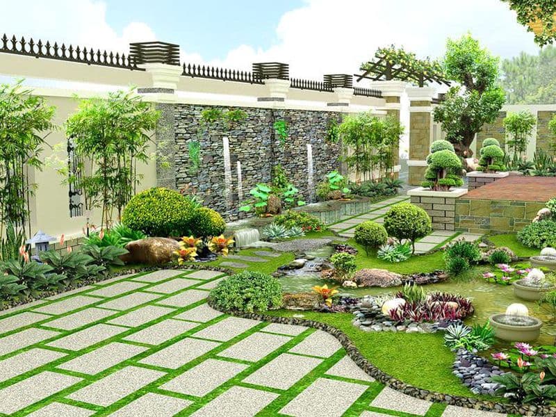 Chú ý phong thủy thiết kế sân vườn giúp mang lại tài lộc cho gia đình