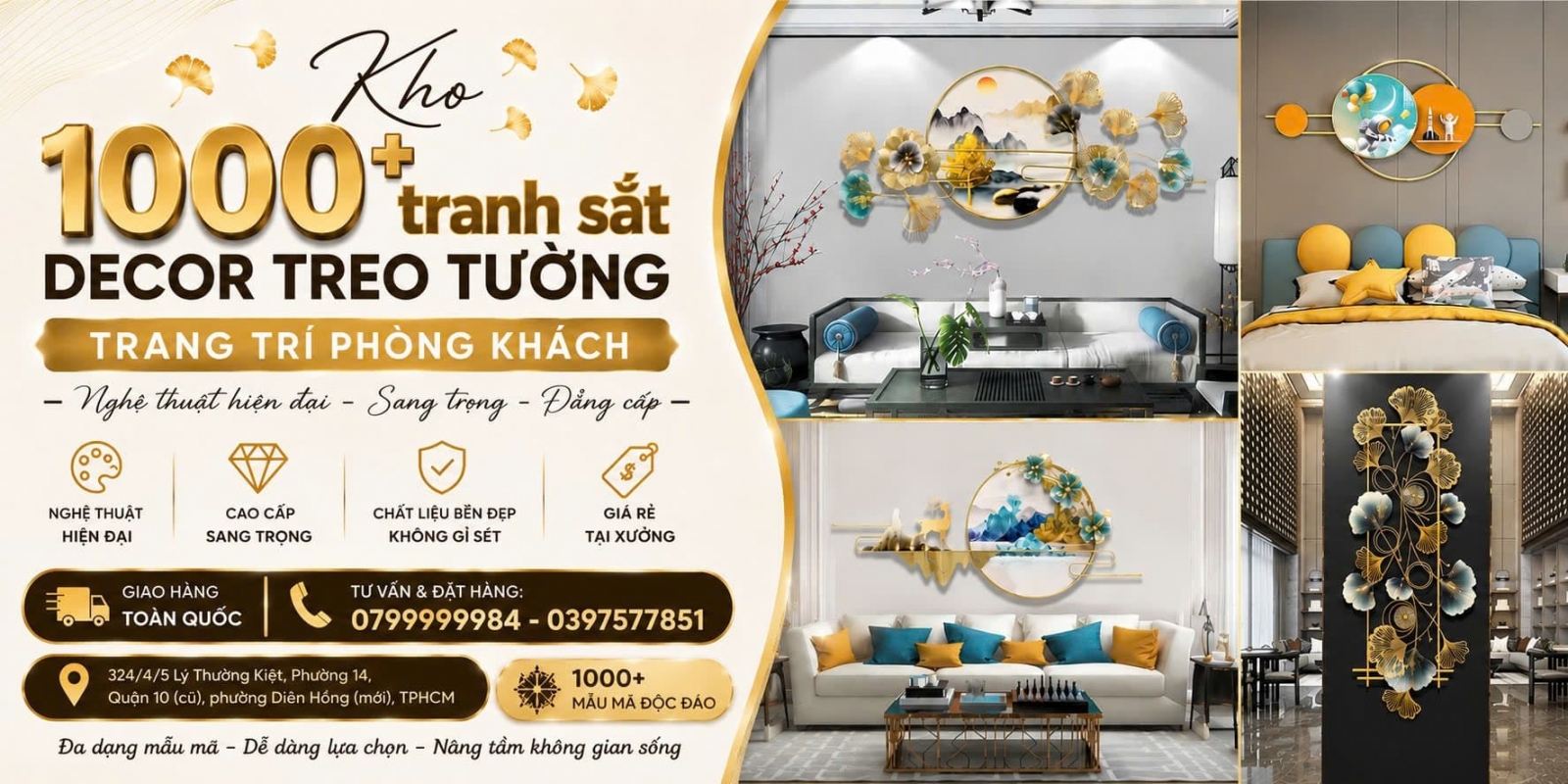 Kho 1000+ tranh sắt decor treo tường trang trí phòng khách nghệ thuật hiện đại cao cấp giá rẻ tphcm