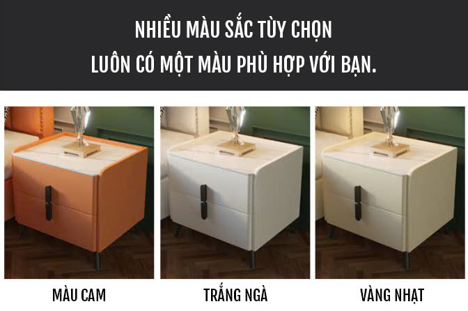 Tủ đầu giường thông minh đa chức năng hiện đại để phòng ngủ TĐG003