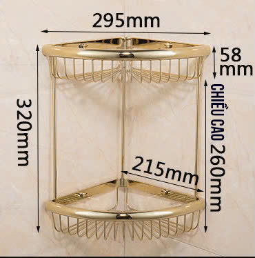 KG001 - Kệ góc phòng tắm hình tam giác cổ điển