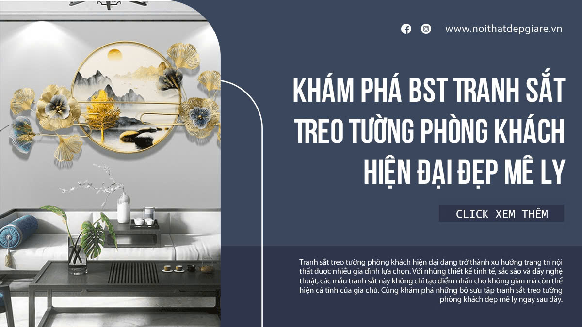 Khám Phá BST Tranh Sắt Treo Tường Phòng Khách Hiện Đại Đẹp Mê Ly