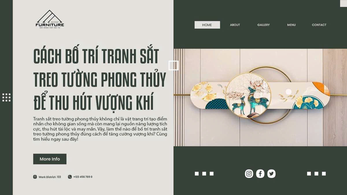 Cách Bố Trí Tranh Sắt Treo Tường Phong Thủy Để Thu Hút Vượng Khí