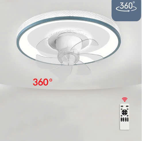 QTD170 - Quạt Ốp Trần Cánh Trong Suốt Xoay 360