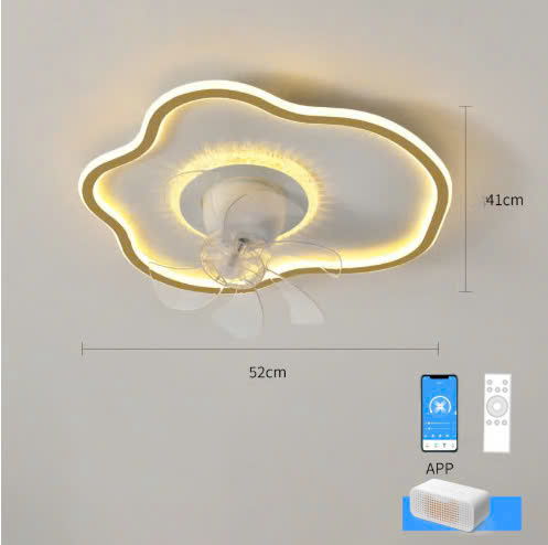 QTD173 - Quạt Trần Đèn Sóng Gợn LED Thông Minh Cao Cấp
