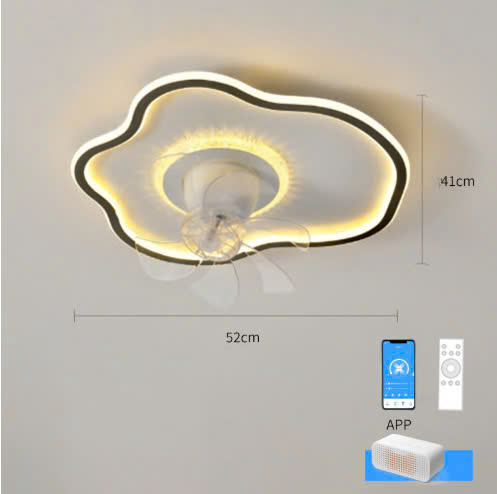 QTD173 - Quạt Trần Đèn Sóng Gợn LED Thông Minh Cao Cấp