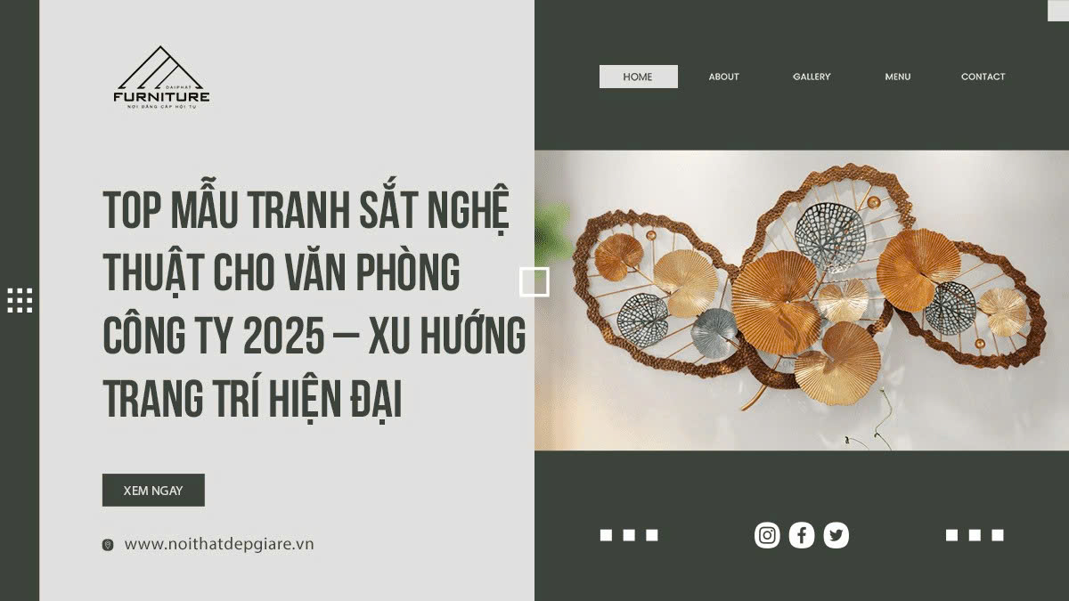 Top Mẫu Tranh Sắt Nghệ Thuật Cho Văn Phòng Công Ty 2025 – Xu Hướng Trang Trí Hiện Đại