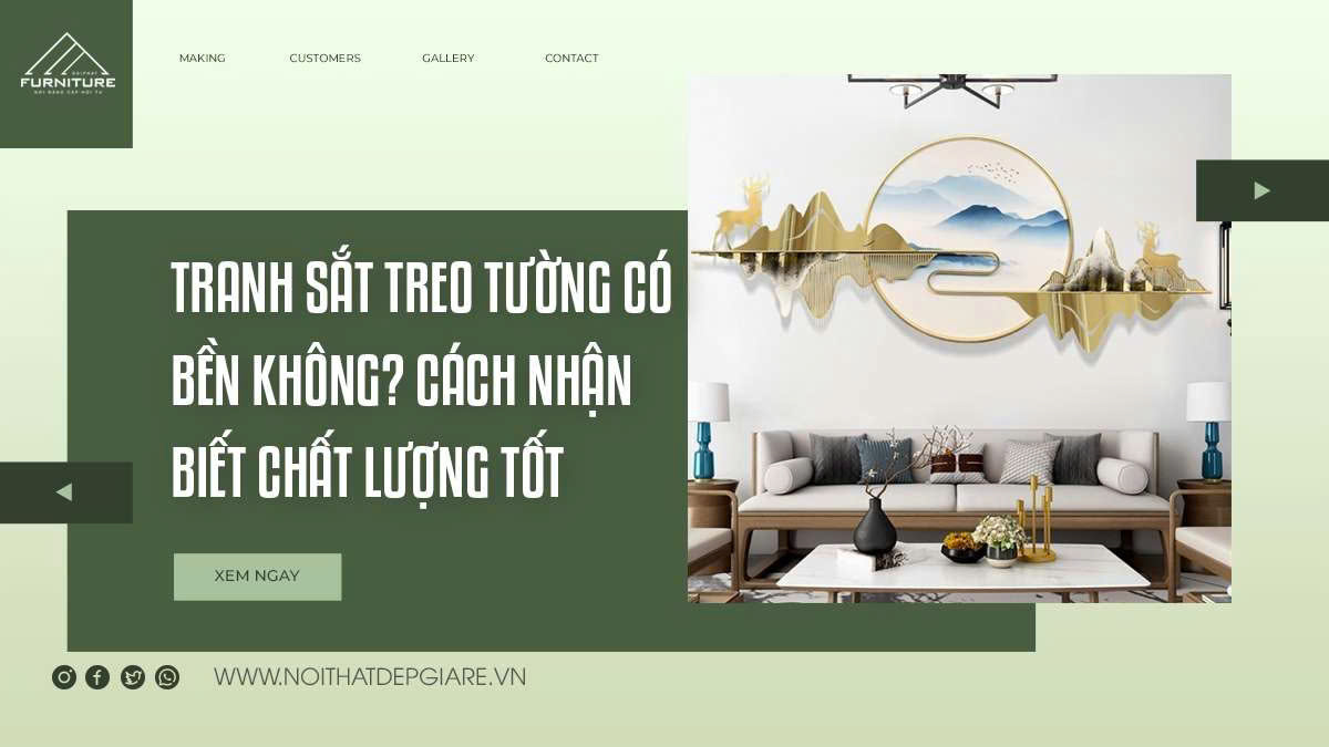 Tranh Sắt Treo Tường Có Bền Không? Cách Nhận Biết Chất Lượng Tốt