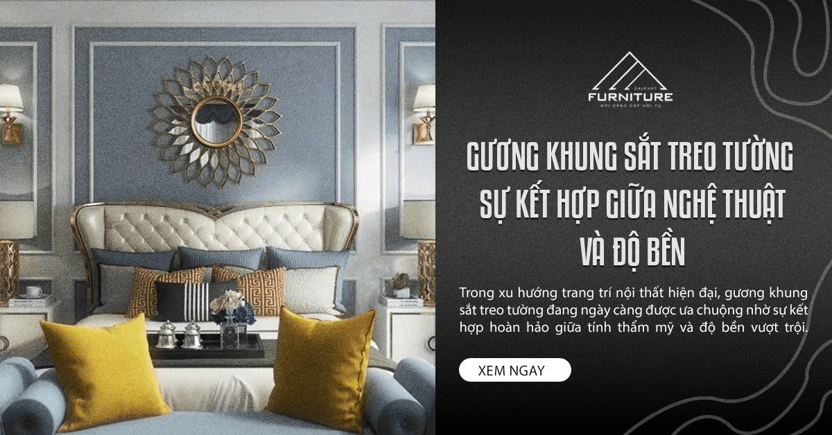 Gương Khung Sắt Treo Tường – Sự Kết Hợp Giữa Nghệ Thuật Và Độ Bền