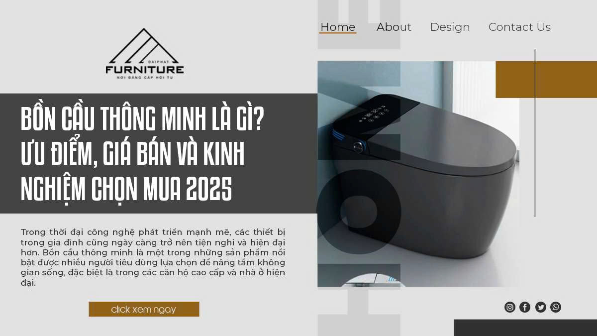 Bồn Cầu Thông Minh Là Gì? Ưu Điểm, Giá Bán và Kinh Nghiệm Chọn Mua 2025