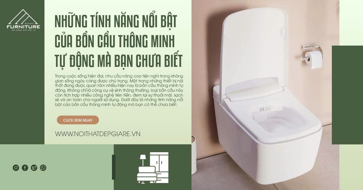 Những Tính Năng Nổi Bật Của Bồn Cầu Thông Minh Tự Động Mà Bạn Chưa Biết