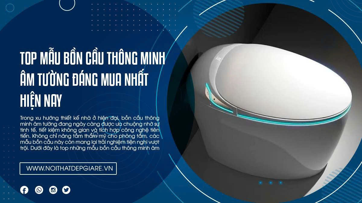 Top Mẫu Bồn Cầu Thông Minh Âm Tường Đáng Mua Nhất Hiện Nay