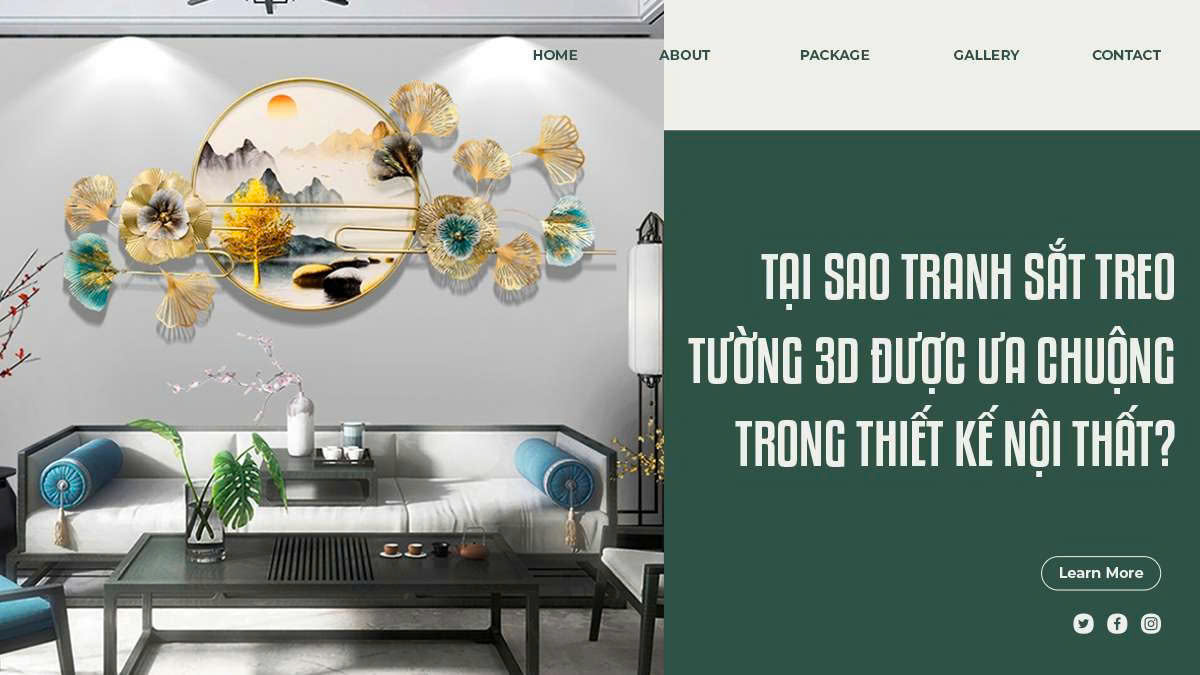 Tại Sao Tranh Sắt Treo Tường 3D Được Ưa Chuộng Trong Thiết Kế Nội Thất?