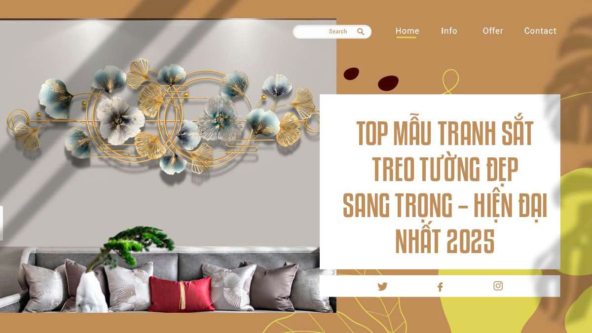 TOP Mẫu Tranh Sắt Treo Tường Đẹp – Sang Trọng – Hiện Đại Nhất 2025