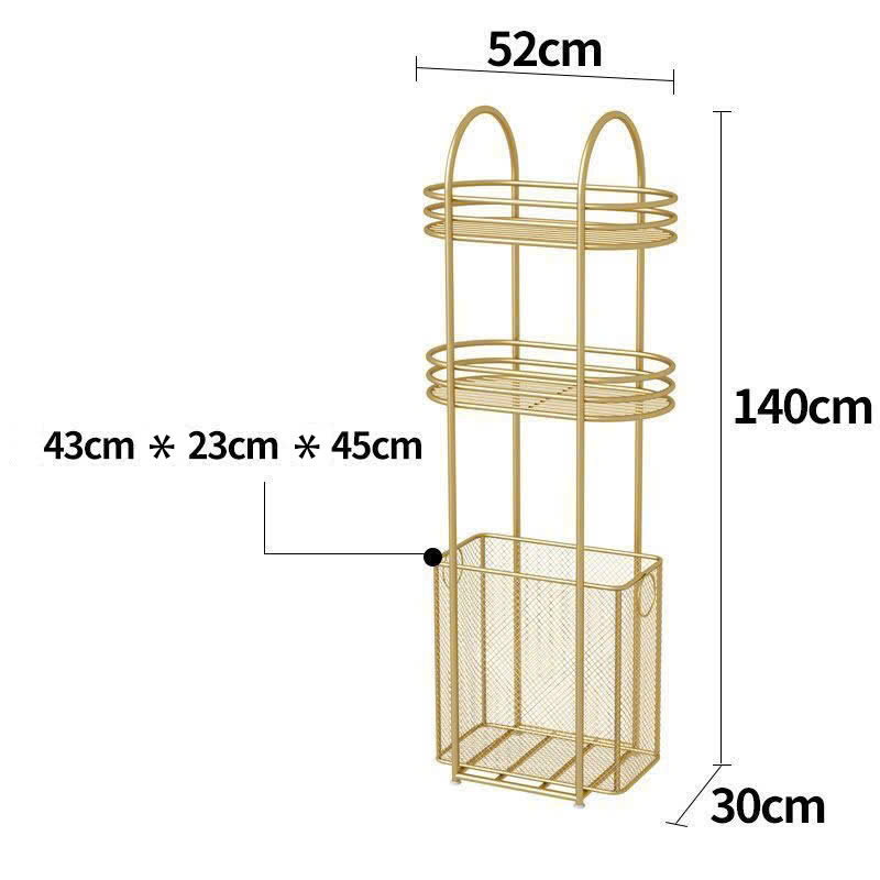 Giá để đồ nhà tắm bằng sắt kết hợp giỏ đựng quần áo bẩn 001