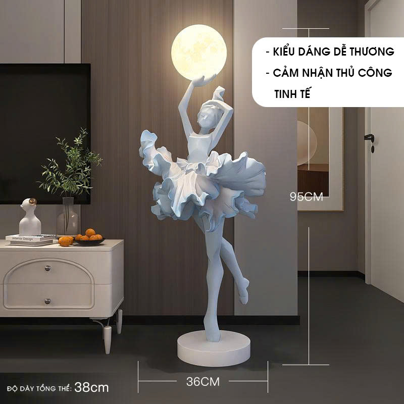 Tượng decor trang trí hình vũ công ballet 011