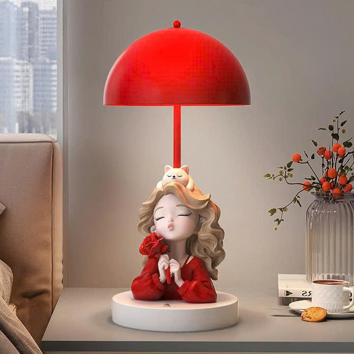 Đèn để bàn hình cô gái decor trang trí 014
