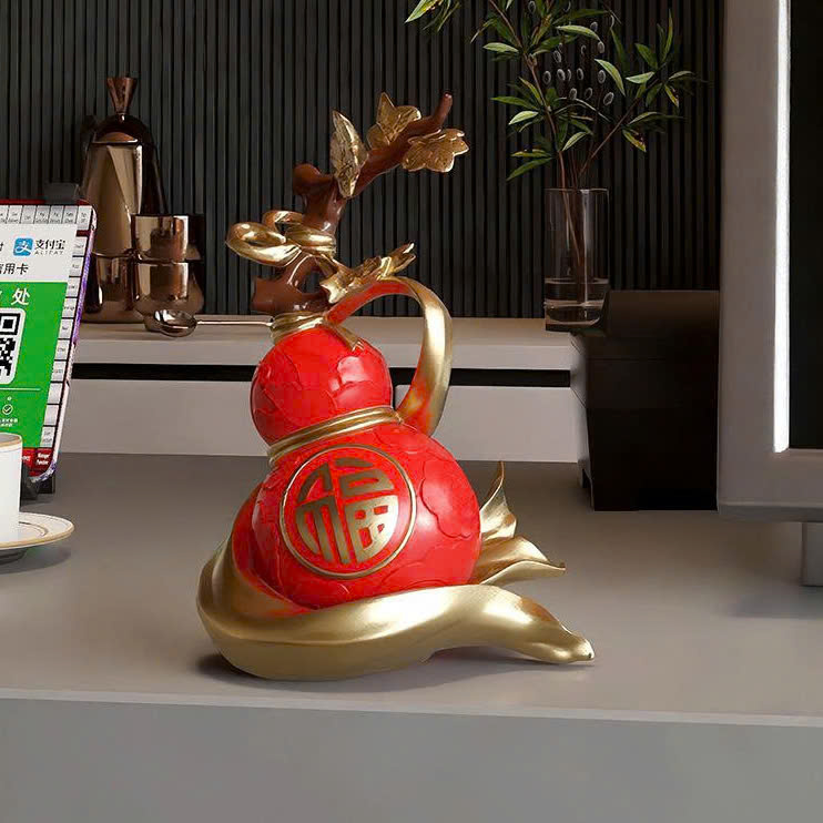 Bình hồ lô để bàn decor trang trí phong cách Trung Hoa 015