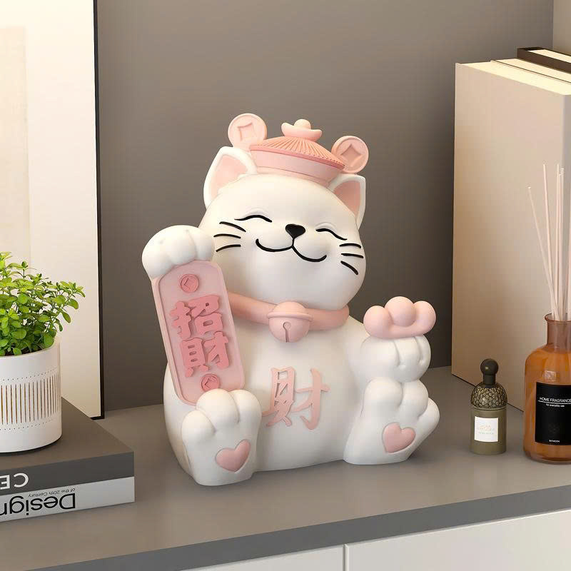 Tượng decor trang trí mèo thần tài sang trọng cao cấp 018