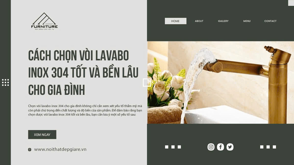 Cách chọn vòi lavabo inox 304 tốt và bền lâu cho gia đình