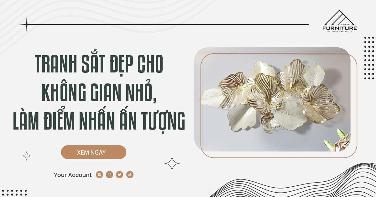 Tranh sắt đẹp cho không gian nhỏ, làm điểm nhấn ấn tượng
