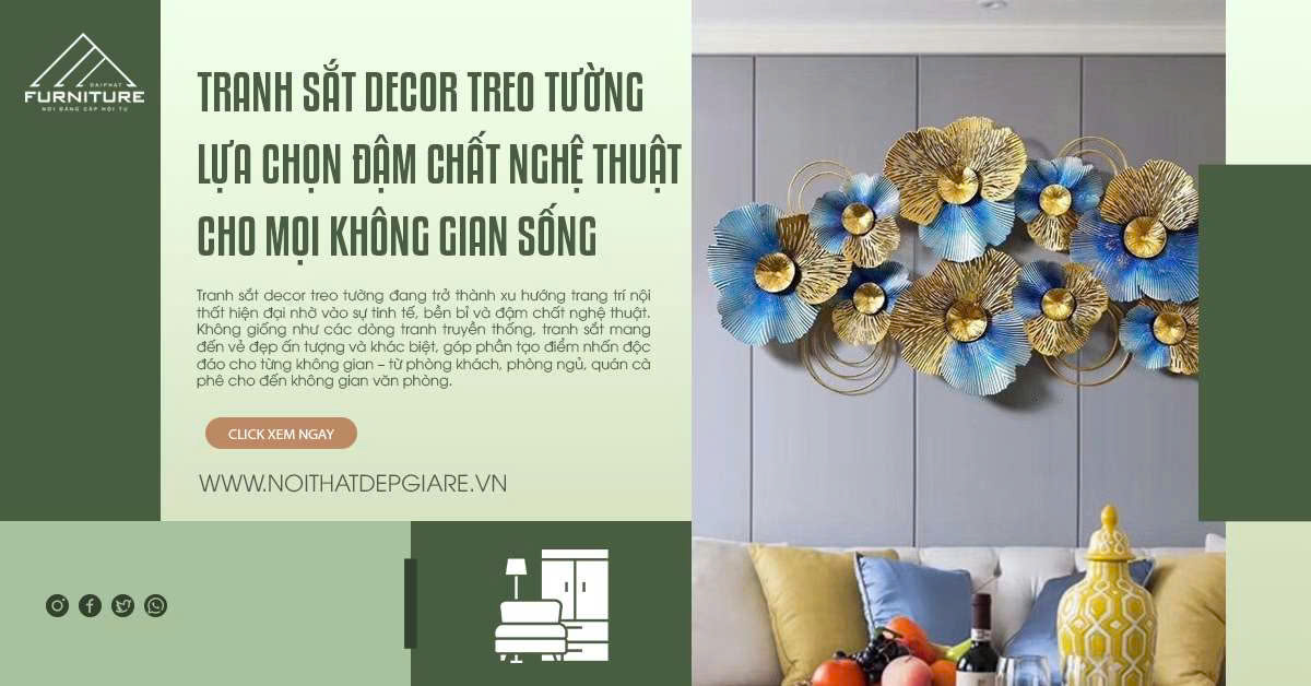 Tranh sắt decor treo tường Lựa chọn đậm chất nghệ thuật cho mọi không gian sống