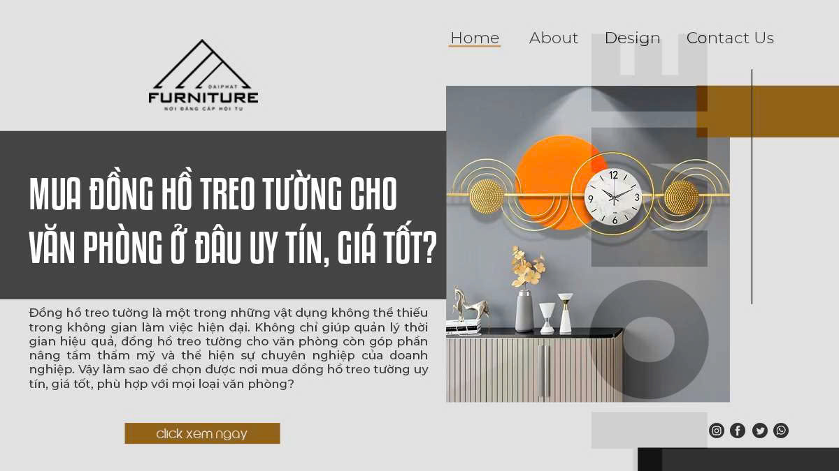 Mua đồng hồ treo tường cho văn phòng ở đâu uy tín, giá tốt?