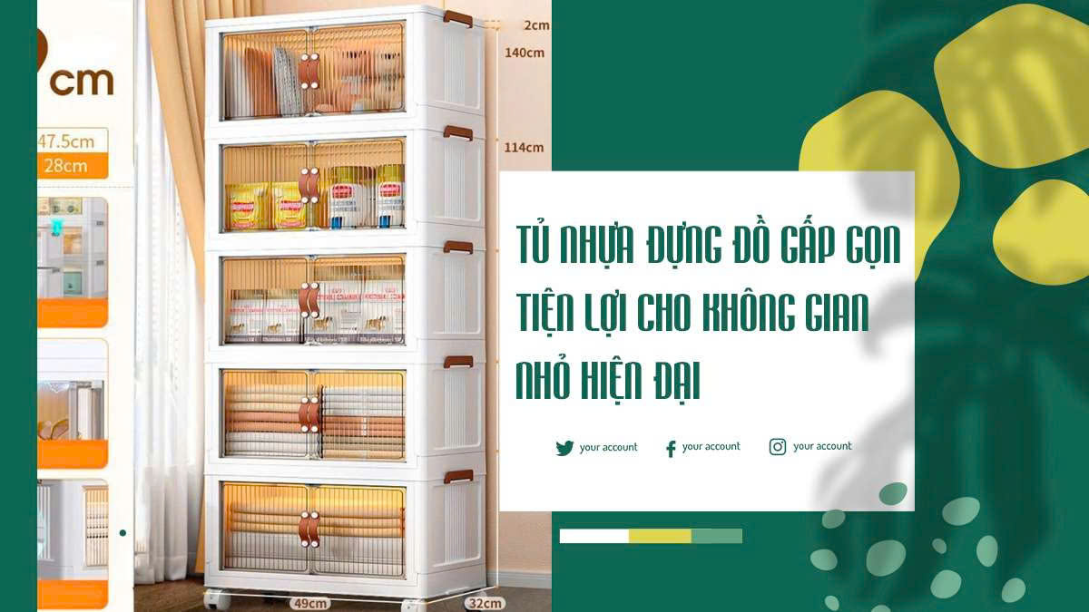 Tủ nhựa đựng đồ gấp gọn tiện lợi cho không gian nhỏ hiện đại