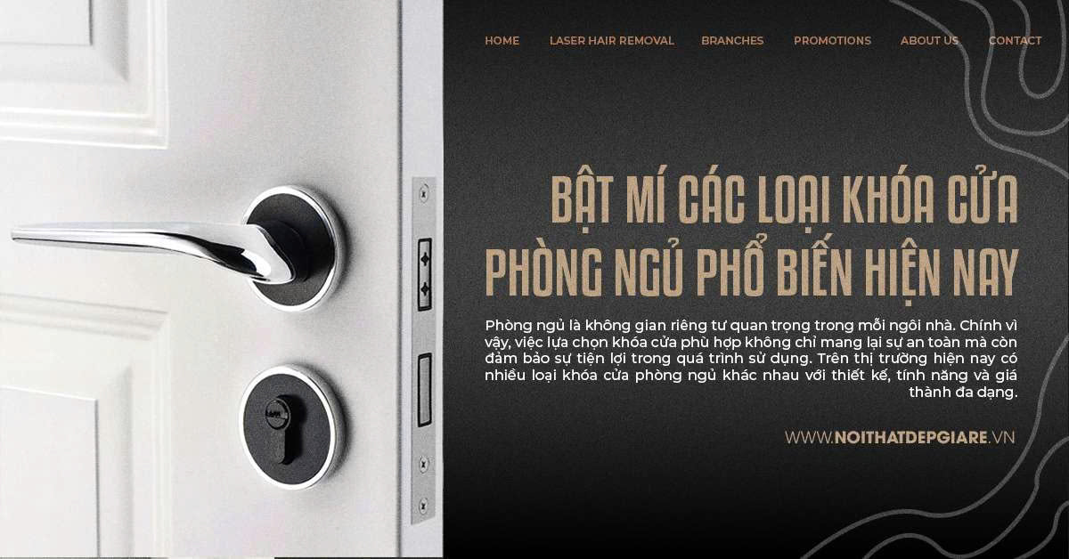 Bật mí các loại khóa cửa phòng ngủ phổ biến hiện nay