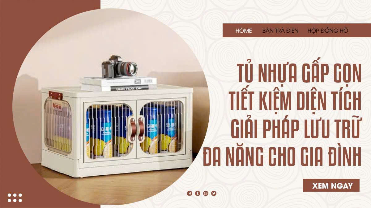 Tủ nhựa gấp gọn tiết kiệm diện tích giải pháp lưu trữ đa năng cho gia đình