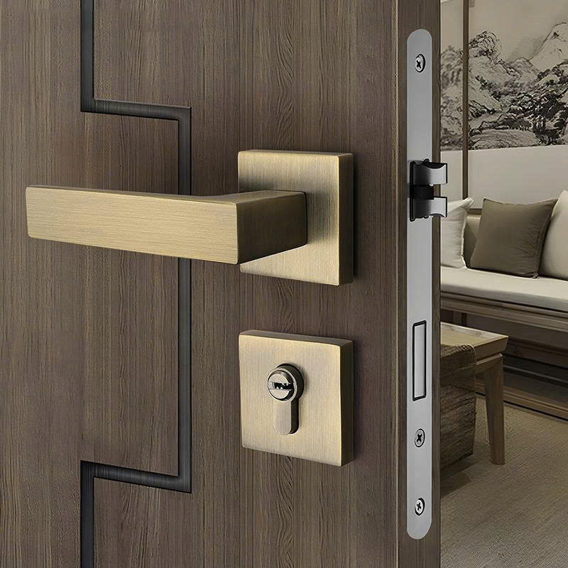 Khóa cửa tay gạt hợp kim kẽm phong cách tối giản 161