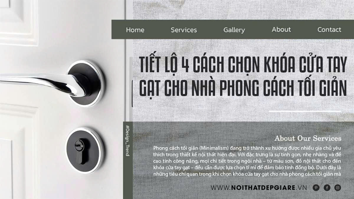 Tiết Lộ 4 Cách Chọn Khóa Cửa Tay Gạt Cho Nhà Phong Cách Tối Giản