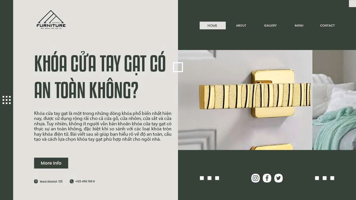 Khóa cửa tay gạt có an toàn không?