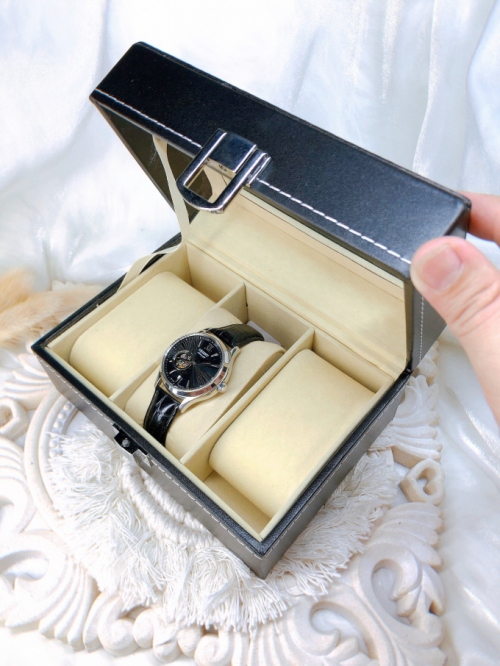 0101 Hộp đồng hồ 3 ngăn bằng da cao cấp