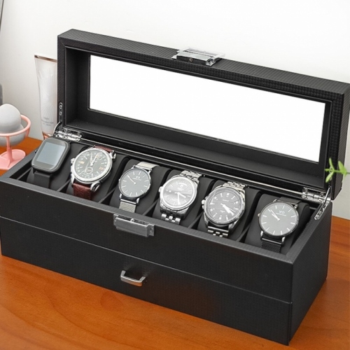 0194 Hộp đựng đồng hồ trang sức 2 tầng 6 ngăn