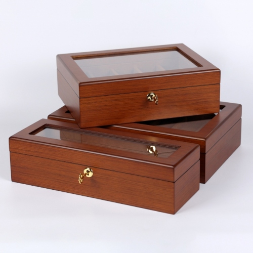 0215 Hộp đựng đồng hồ 10 ngăn bằng gồ đẹp