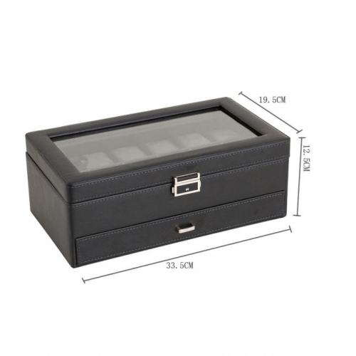 0216 Hộp đựng đồng hồ trang sức 2 tầng cao cấp