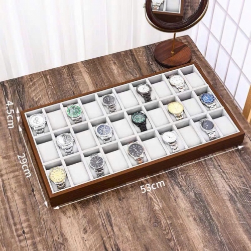 0218 Hộp đựng đồng hồ 30 ngăn gỗ óc chó cao cấp